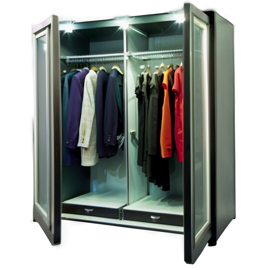 Wardrobe With Integrated Lighting Png Ptn69 PNG Image