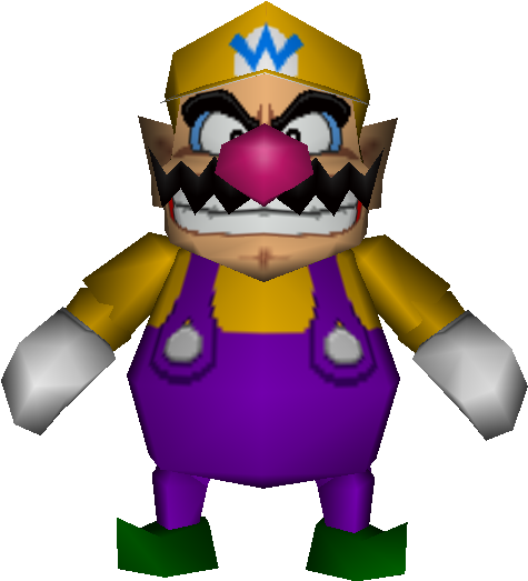 Wario_3 D_ Model PNG Image