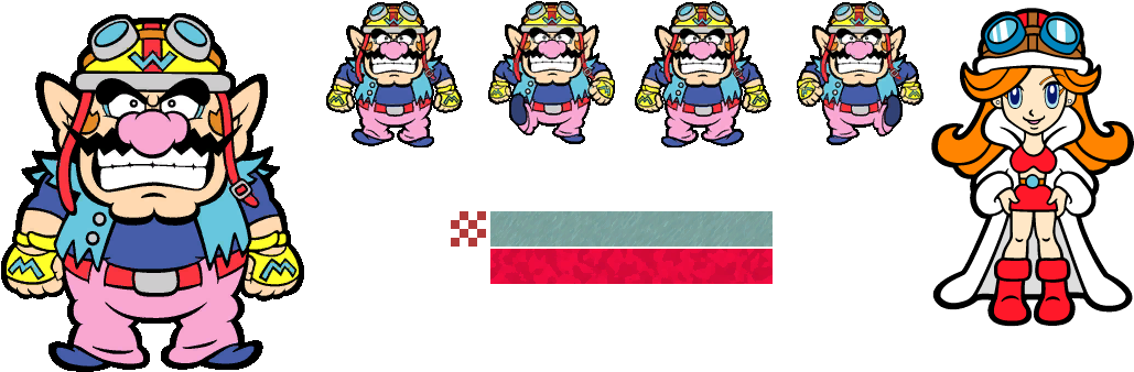 Wario_and_ Mona_ Animated_ Characters PNG Image