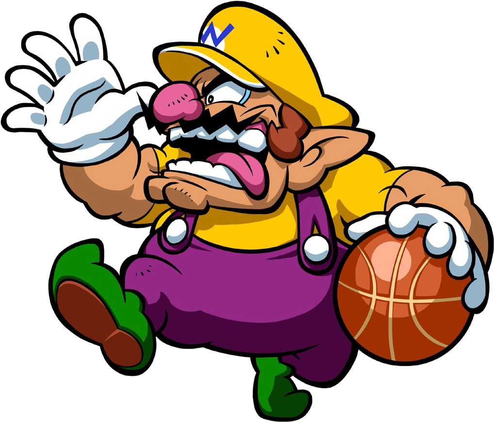 Wario_ Basketball_ Action PNG Image