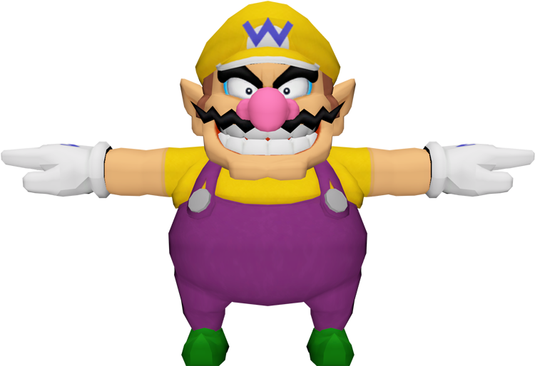 Wario Character Pose PNG Image