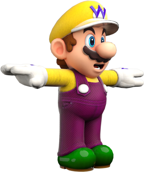 Wario Character Pose3 D PNG Image