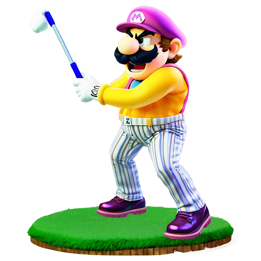 Wario Golf Swing Png 86 PNG Image