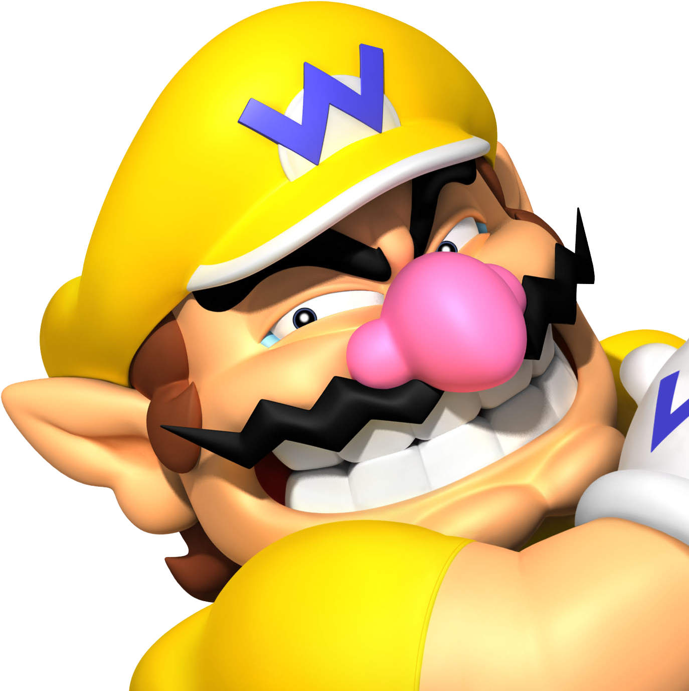 Wario Grinning Character Portrait PNG Image