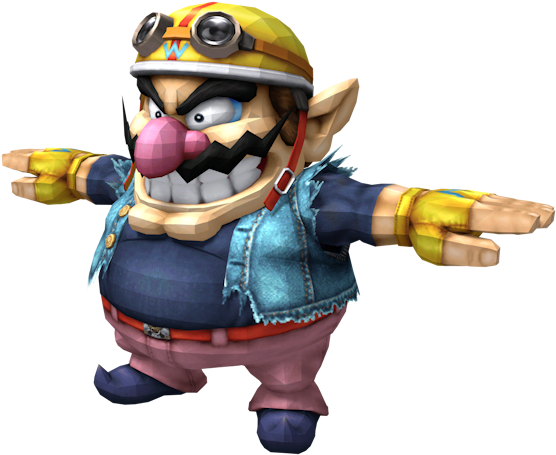 Wario_in_ Action_ Pose.png PNG Image