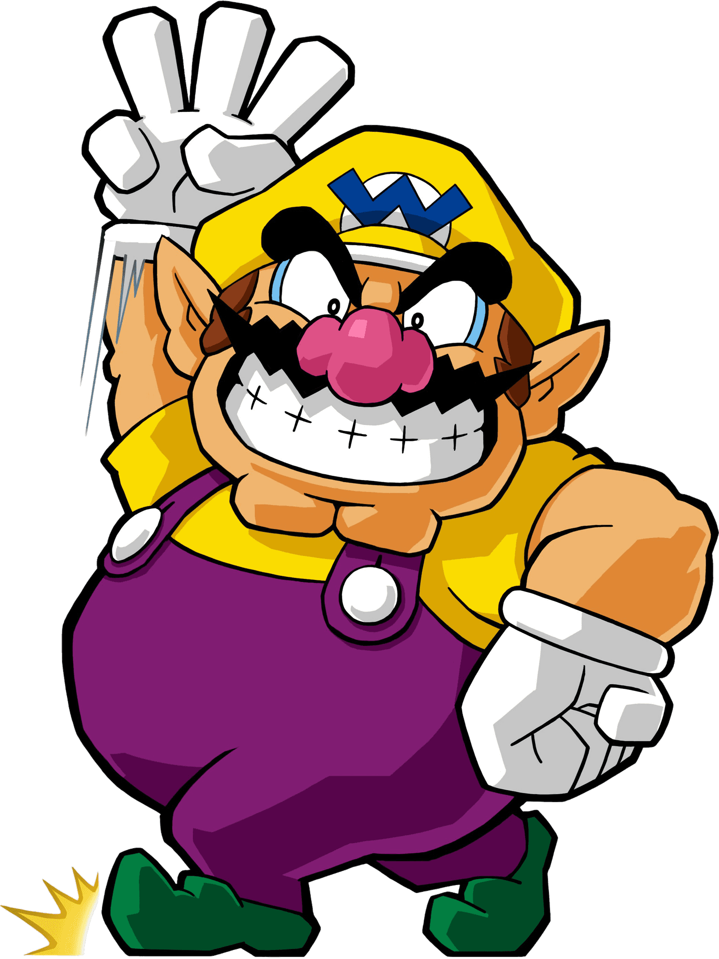 Wario_ Victory_ Pose PNG Image