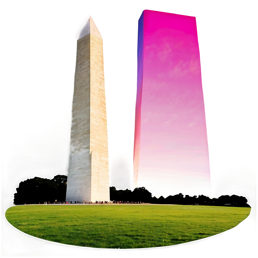 Washington Monument Sunset Background Png Fto PNG Image