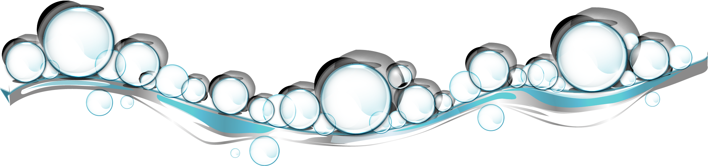 Water Bubbles Wave Graphic PNG Image