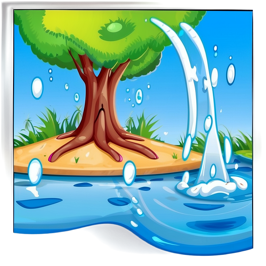 Water Cartoon Scene Png Bmb29 PNG Image