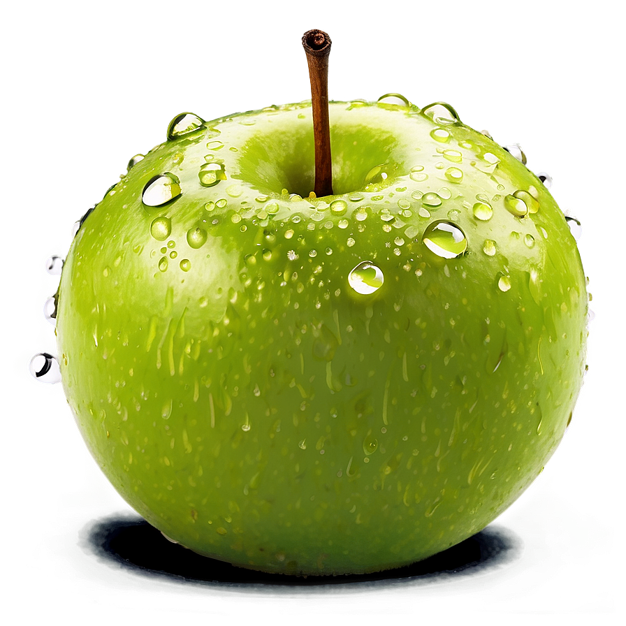 Water Droplets On Green Apple Png Fph62 PNG Image