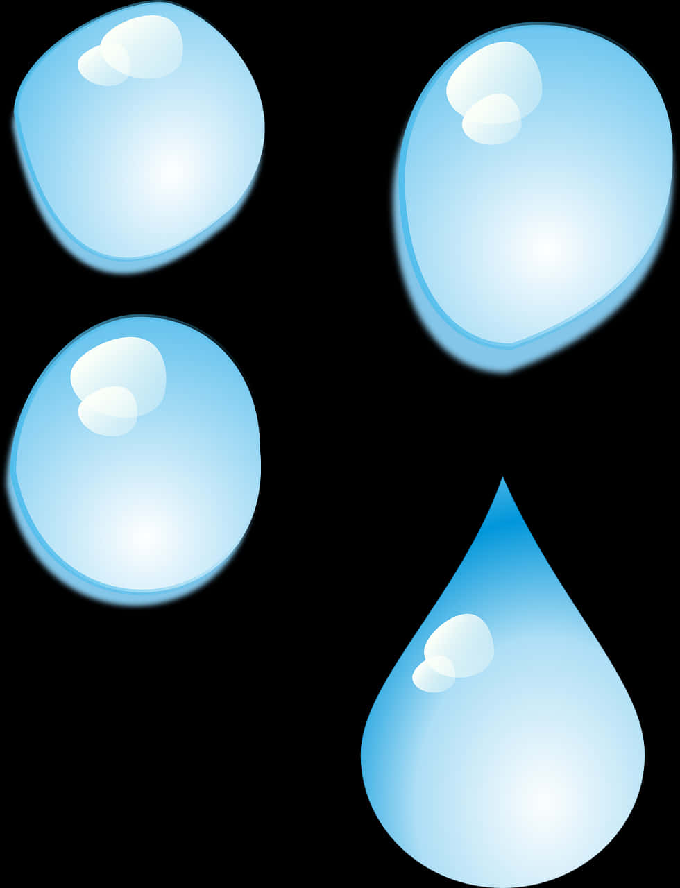 Water Droplets Transformation PNG Image