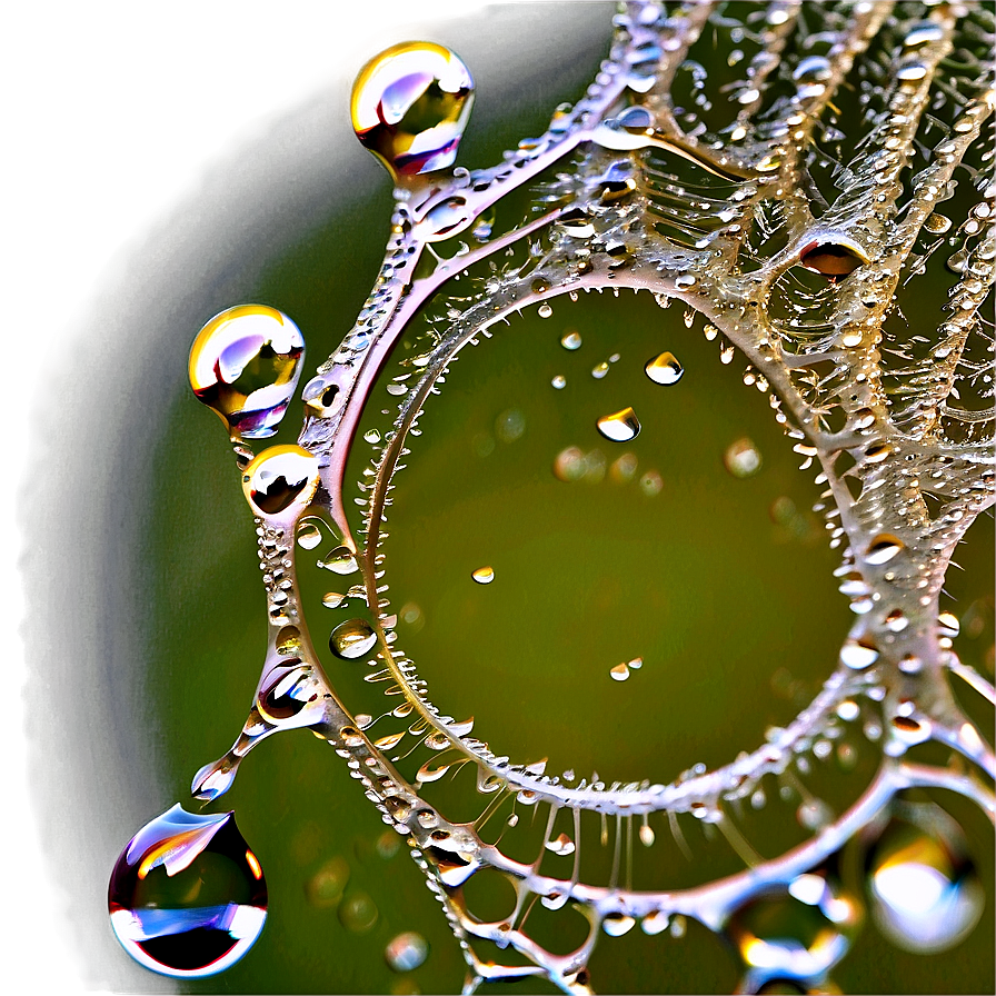 Water Drops On Cobweb Macro Png 67 PNG Image