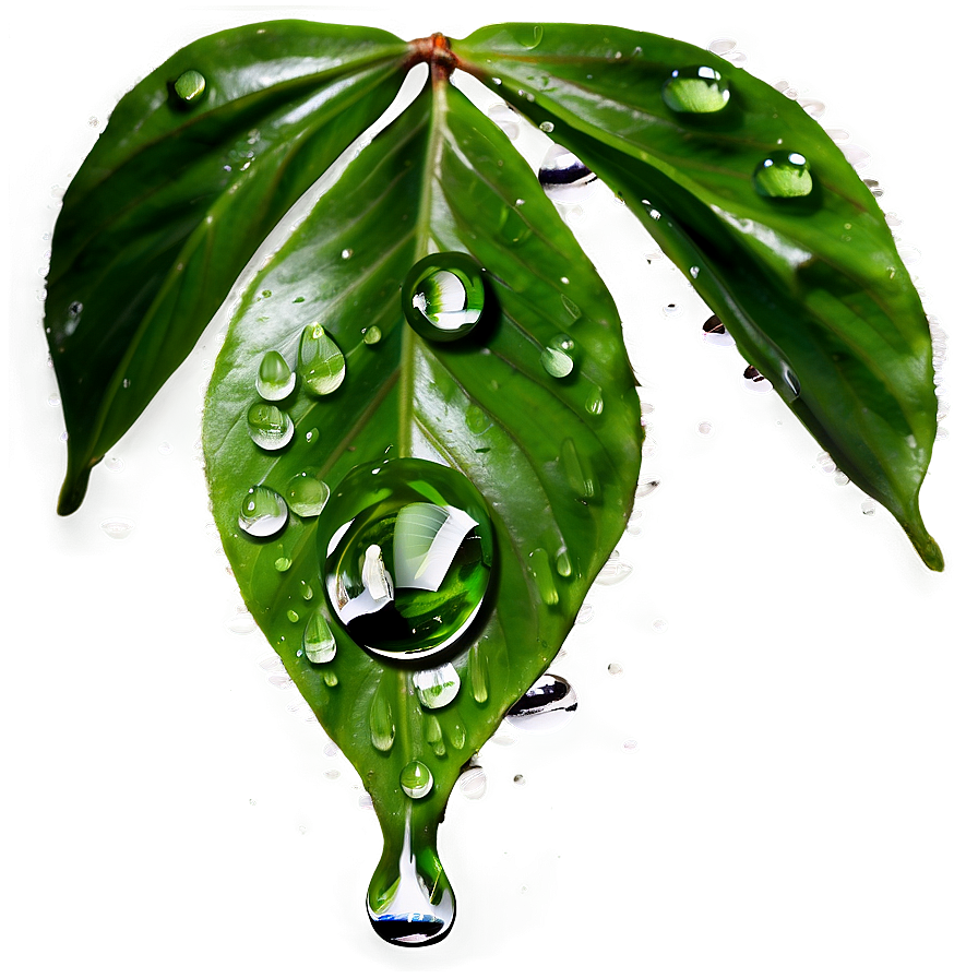 Water Drops On Leaves Png 05042024 PNG Image