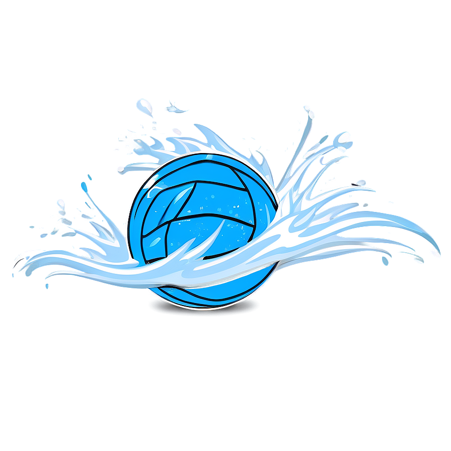 Water Polo Ball With Waves Png 10 PNG Image