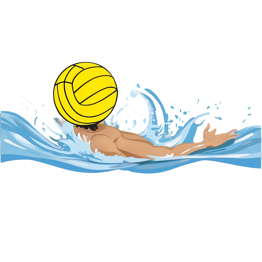 Water Polo Ball With Waves Png Cva PNG Image