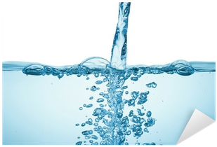 Water Pouring Into Glass Bubbles PNG Image