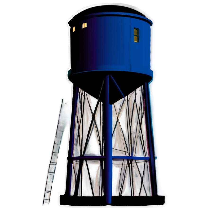 Water Tower Night View Png Ybs53 PNG Image