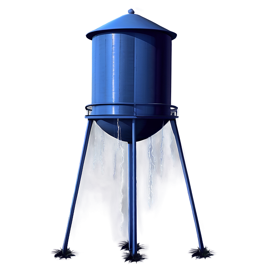 Water Tower With Lightning Strike Png Vhy59 PNG Image