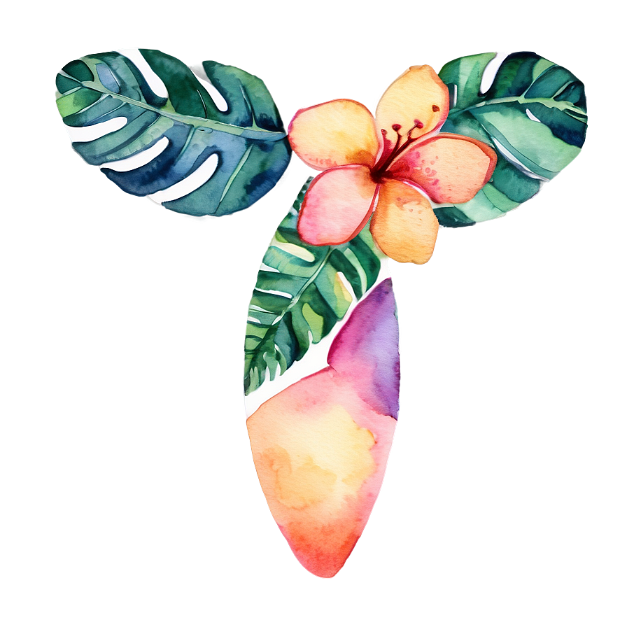 Watercolor Aloha Print Png Wre PNG Image