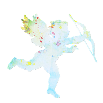 Watercolor Angel Archer PNG Image