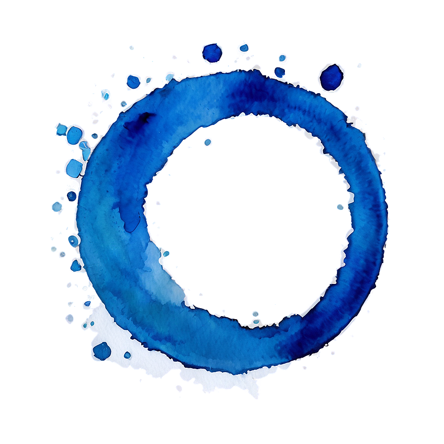 Watercolor Blue Circle Png Pay PNG Image