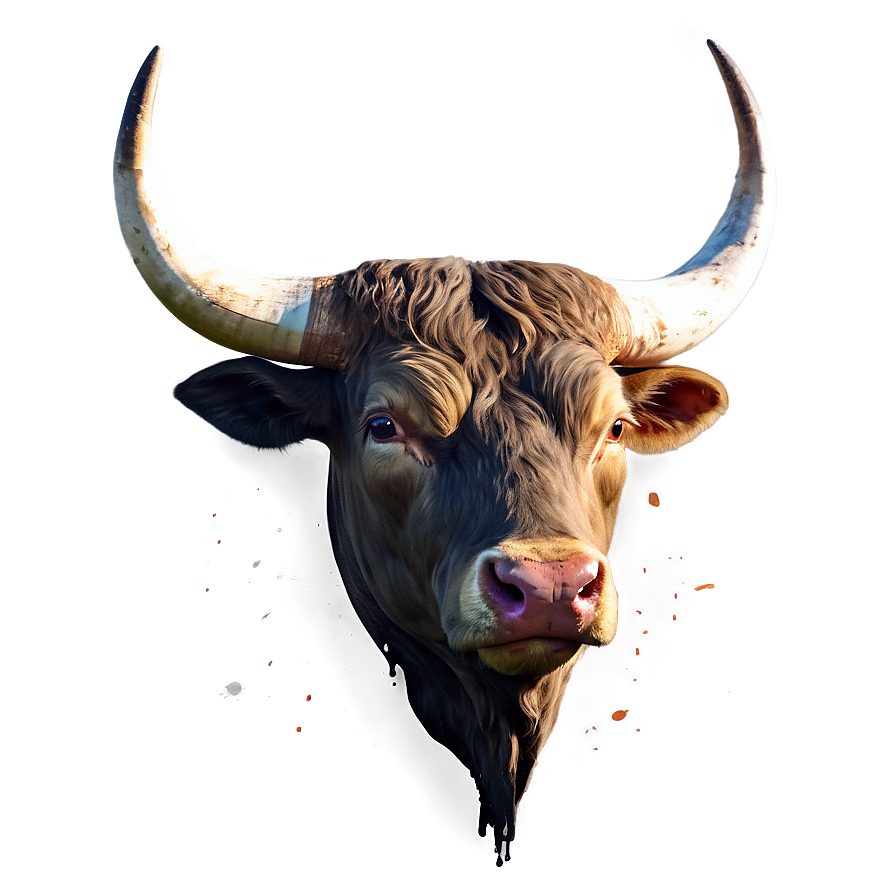 Watercolor Bull Head Png 38 PNG Image