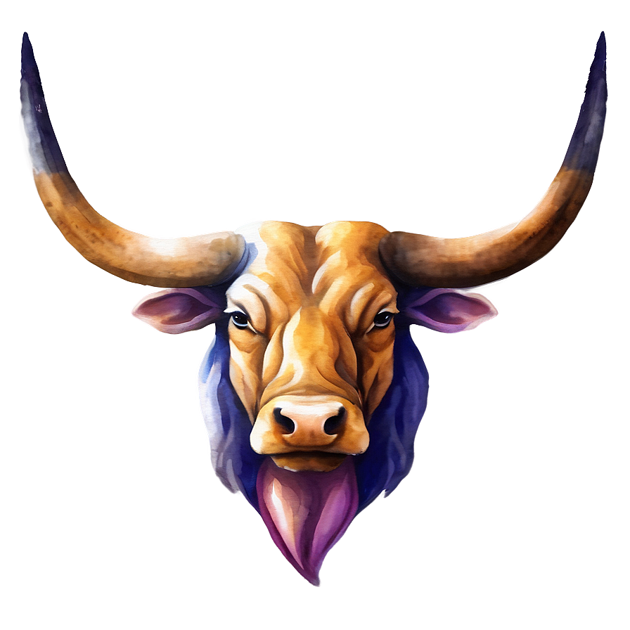 Watercolor Bull Head Png Qqh67 PNG Image