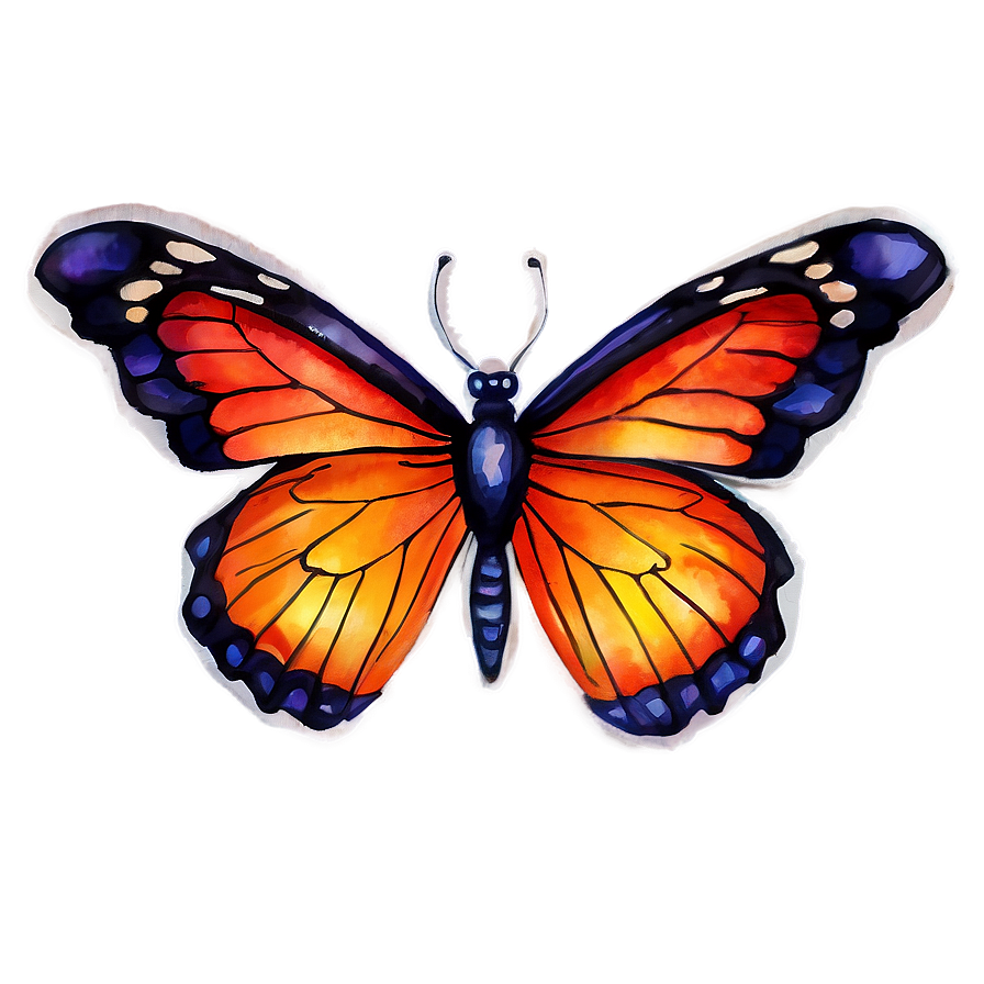 Watercolor Butterfly Clipart Png Gms PNG Image