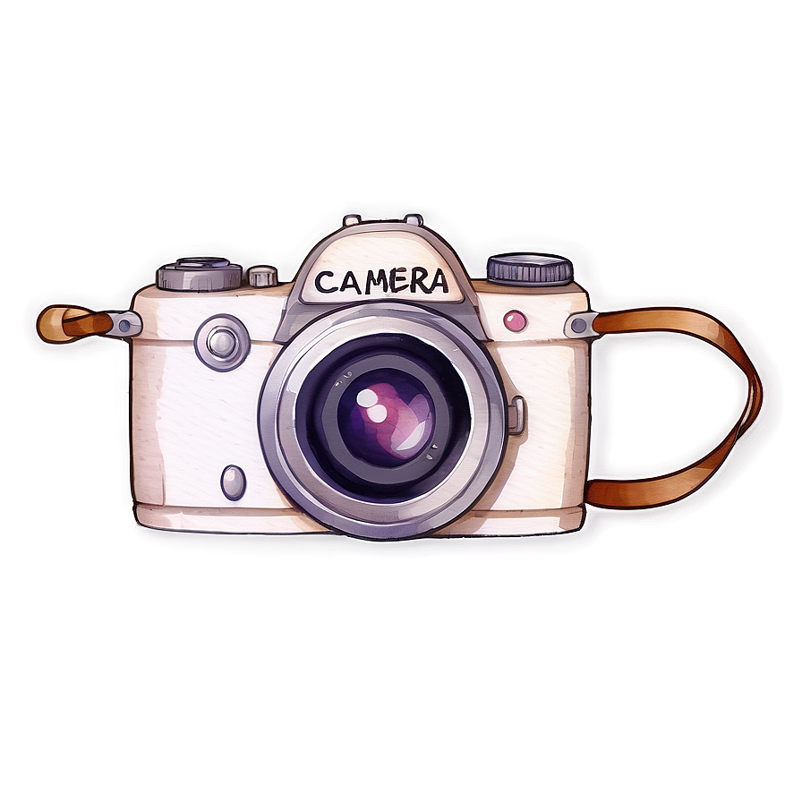 Watercolor Camera Logo Png Qwk PNG Image