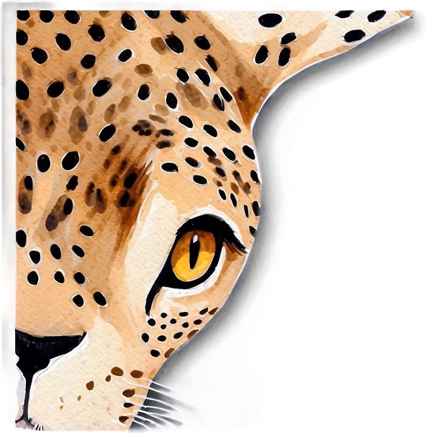 Watercolor Cheetah Print Art Png 21 PNG Image