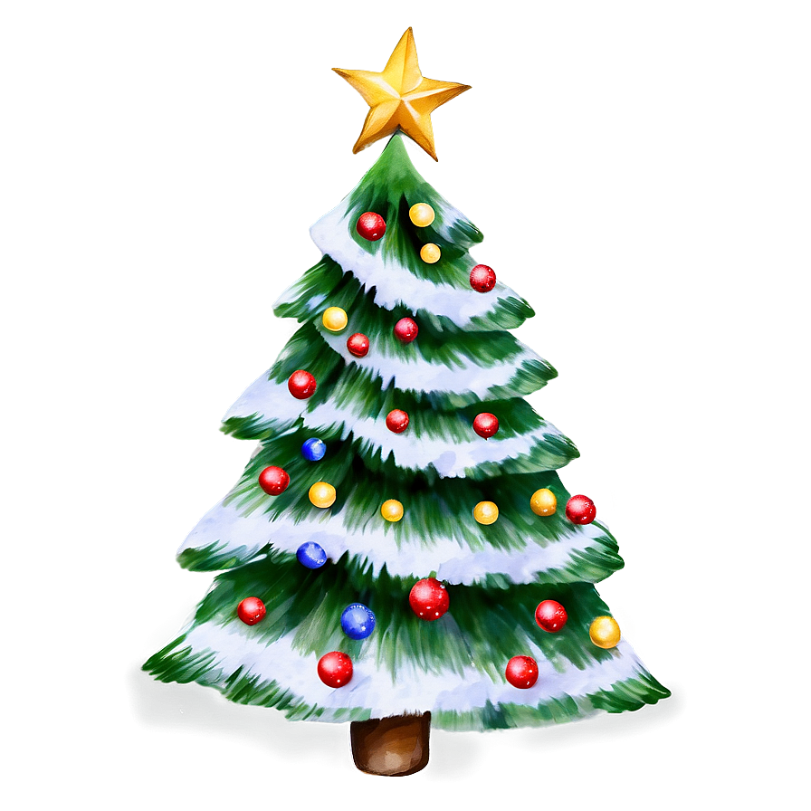 Watercolor Christmas Tree Png 04292024 PNG Image