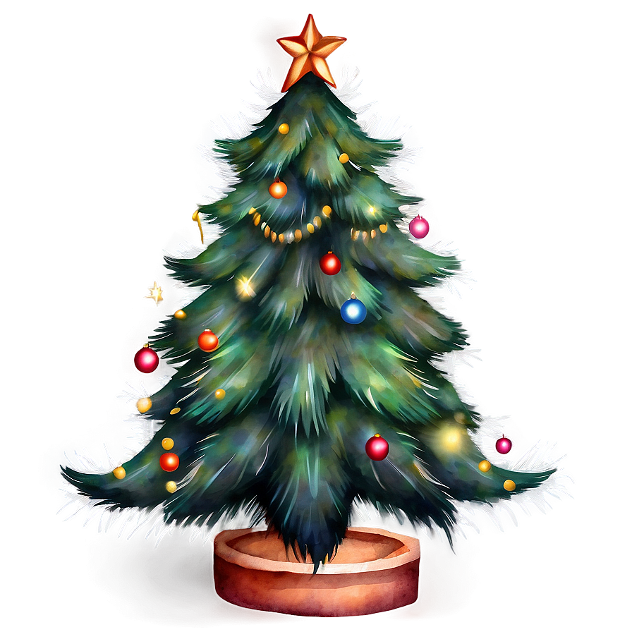 Watercolor Christmas Tree Png 55 PNG Image