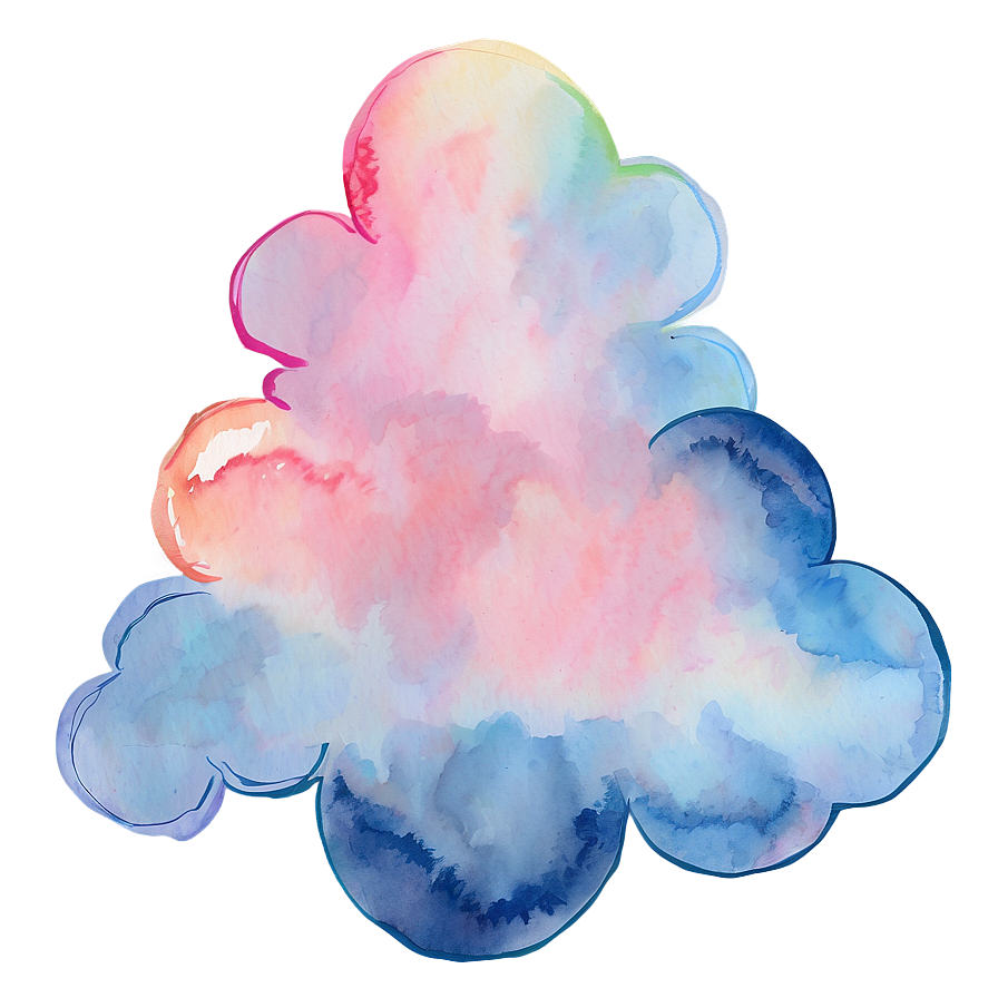 Watercolor Cloud Clipart Png Dbp PNG Image