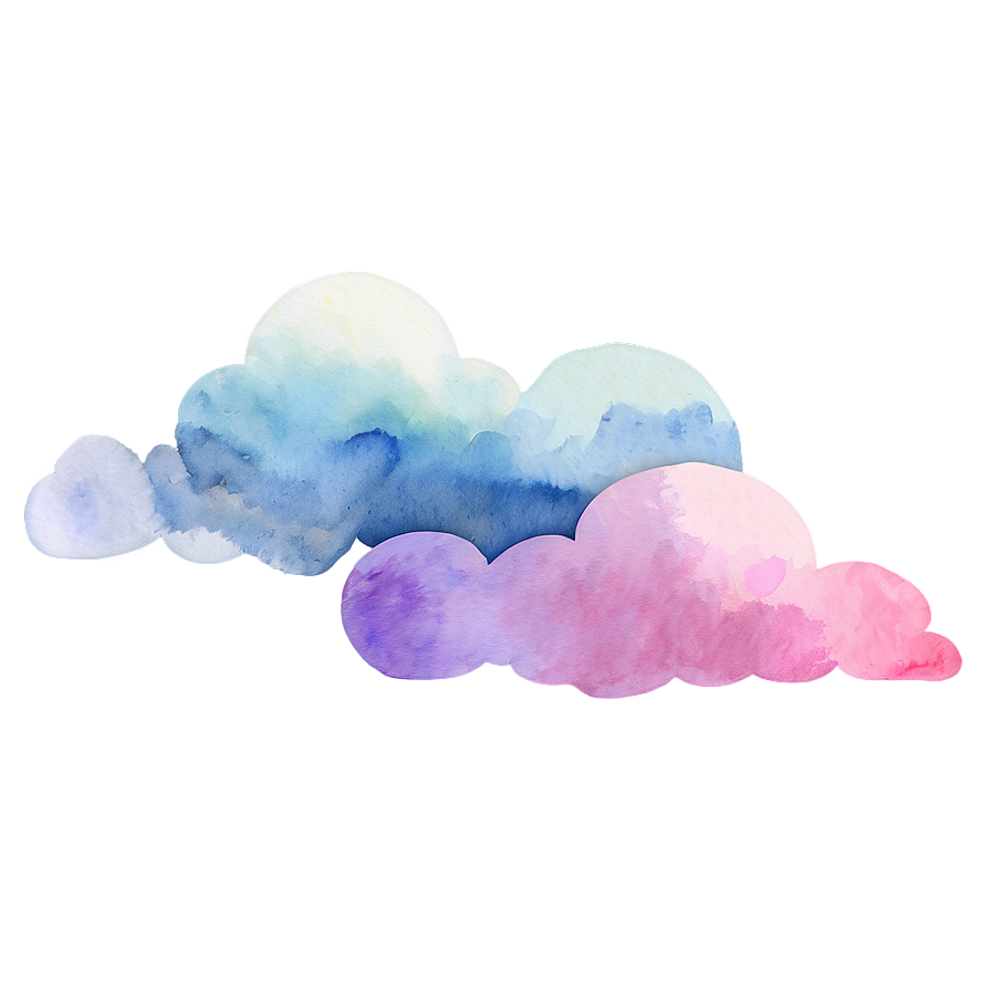 Watercolor Clouds Png Egr58 PNG Image