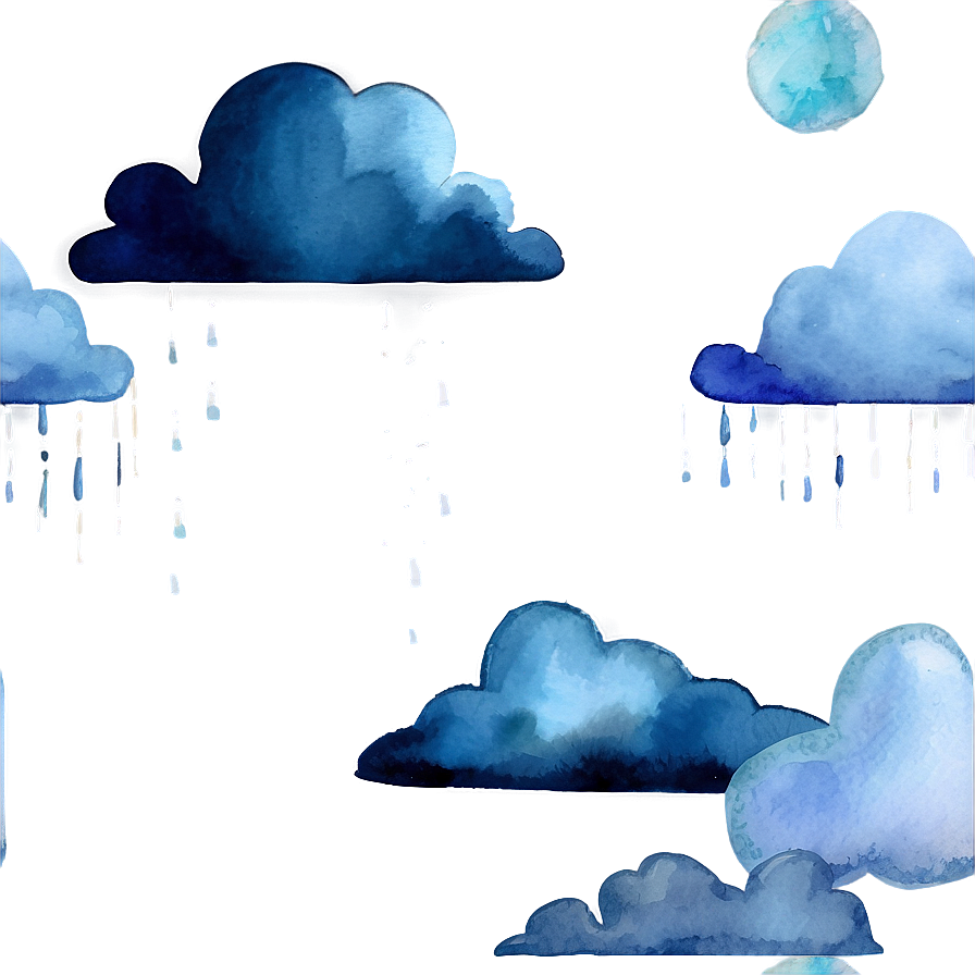 Watercolor Clouds Png Nxr PNG Image