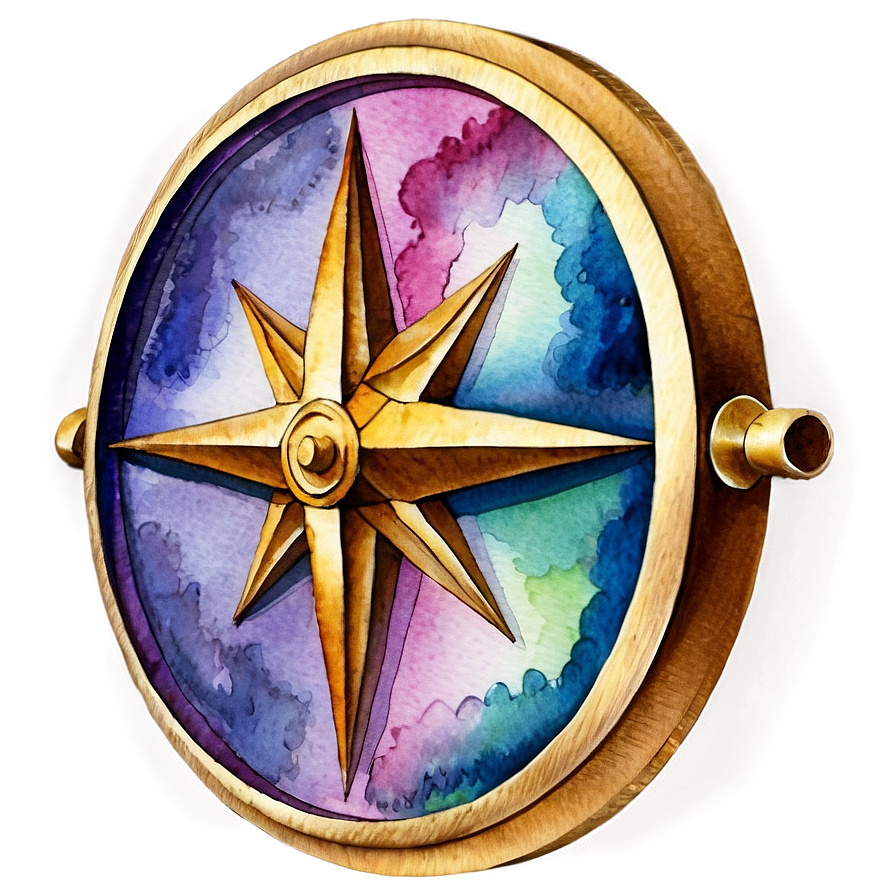 Watercolor Compass Design Png 56 PNG Image