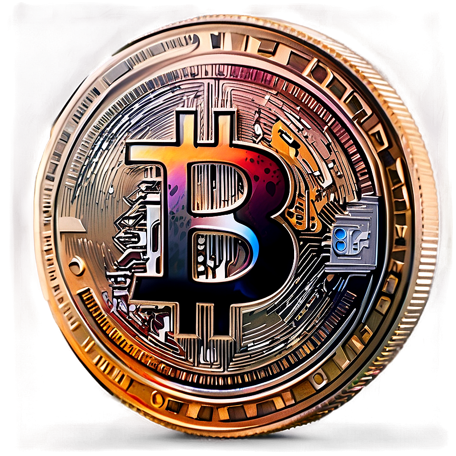 Watercolor Crypto Coin Png 15 PNG Image