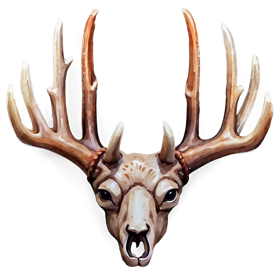 Watercolor Deer Antler Png Tjq PNG Image