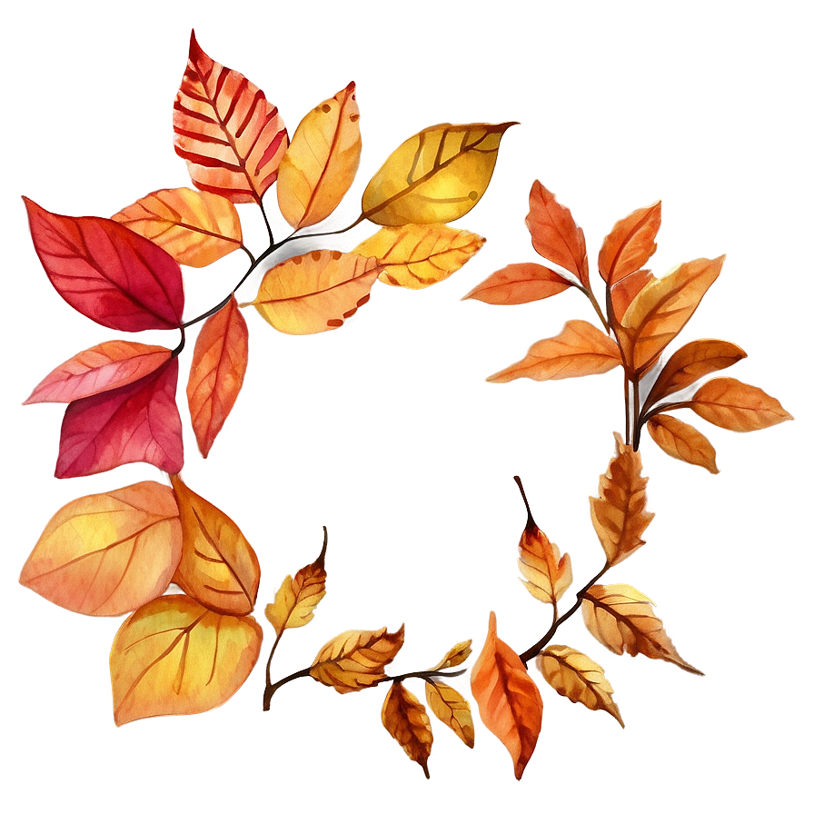 Watercolor Fall Leaves Png Xbn75 PNG Image