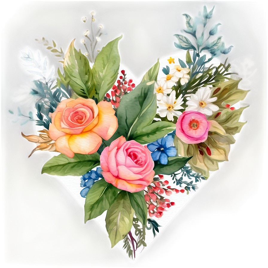 Watercolor Floral Bliss Png Hos PNG Image