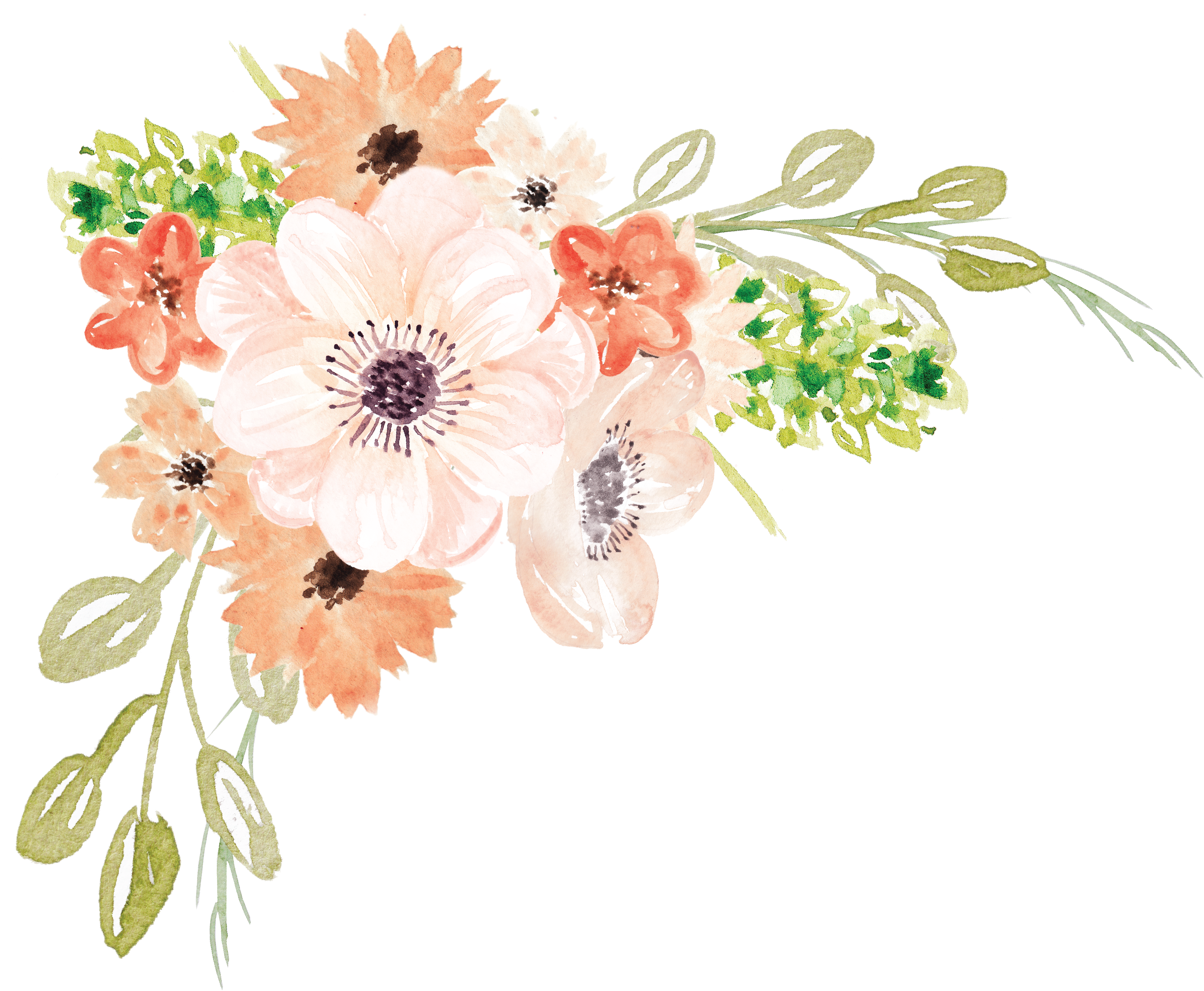 Watercolor Floral Bouquet.png PNG Image