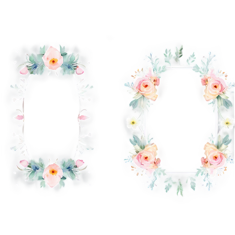 Watercolor Floral Frames Png 59 PNG Image