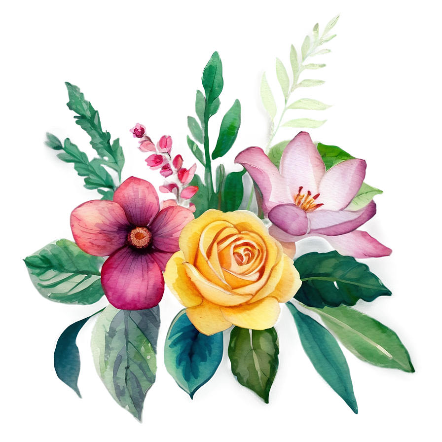 Watercolor Flower Arrangements Png 24 PNG Image