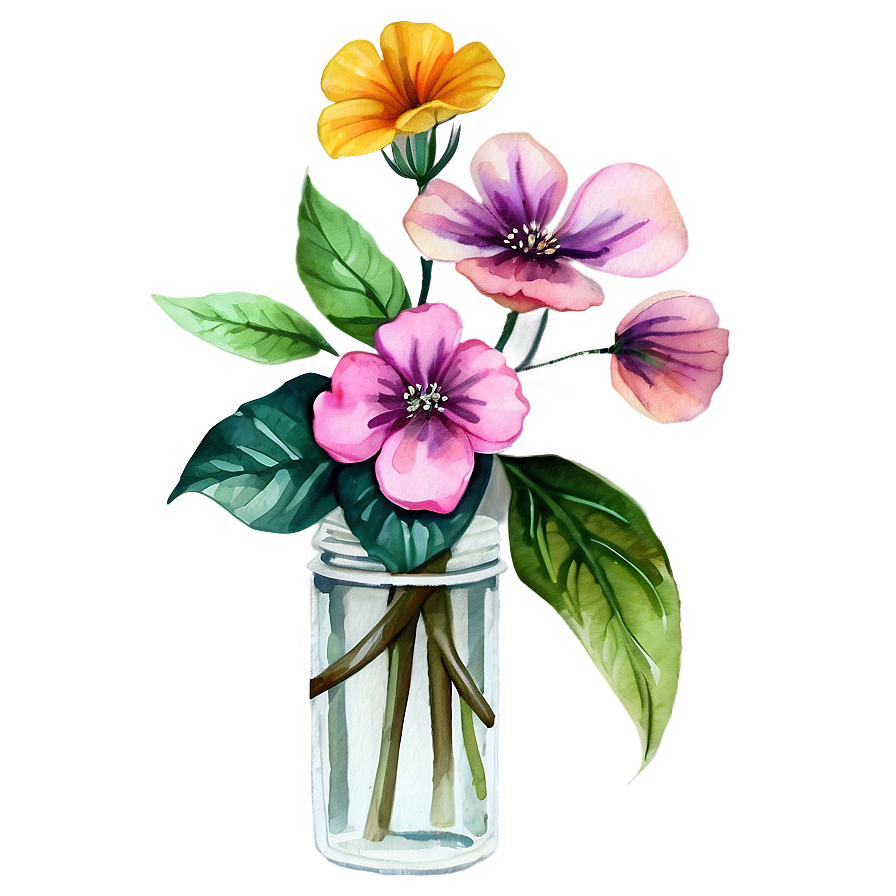 Watercolor Flower Essence Png 12 PNG Image