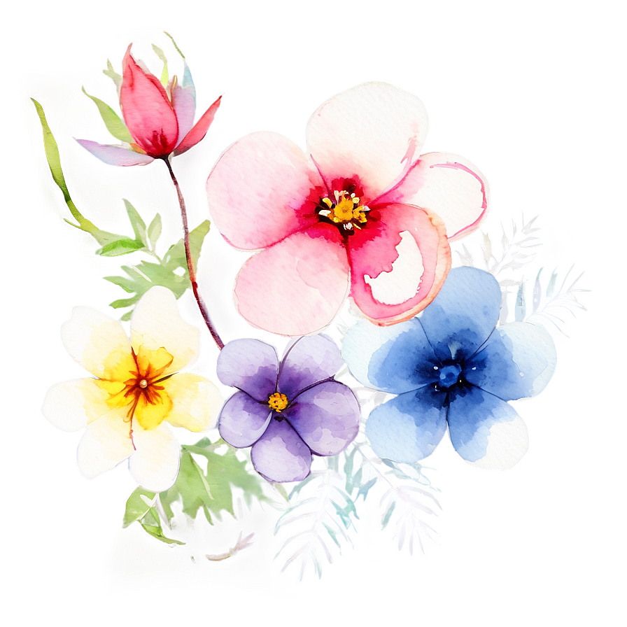 Watercolor Flower Fusion Png Kag PNG Image