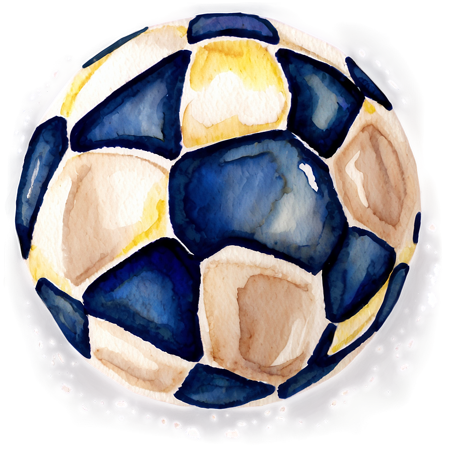 Watercolor Football Ball Png Laj PNG Image