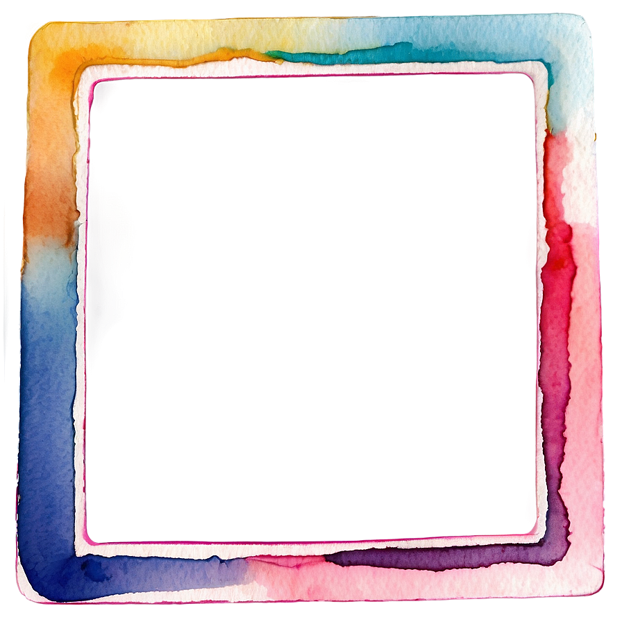 Watercolor Frame Border Png 06262024 PNG Image