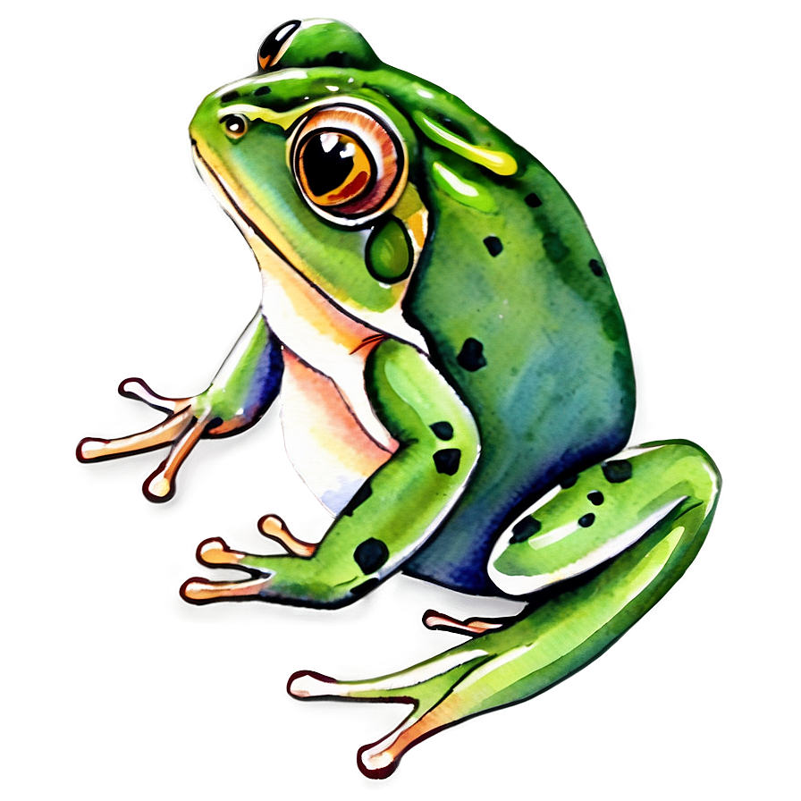 Watercolor Frog Painting Png 17 PNG Image