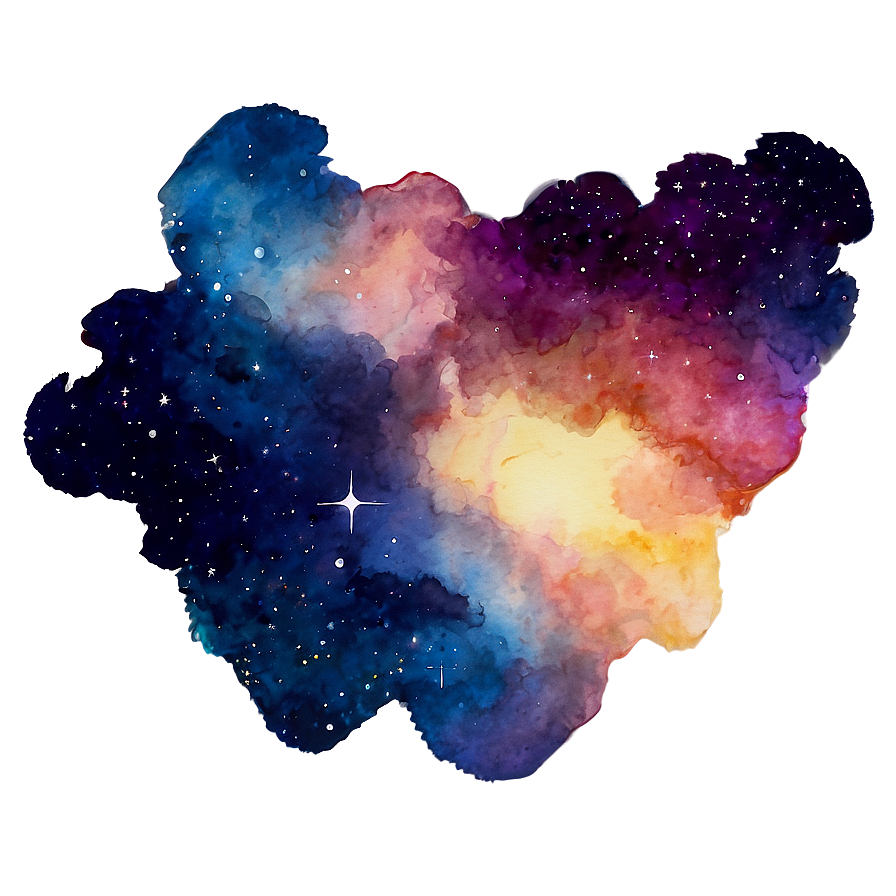 Watercolor Galaxy Sky Png Ynx PNG Image