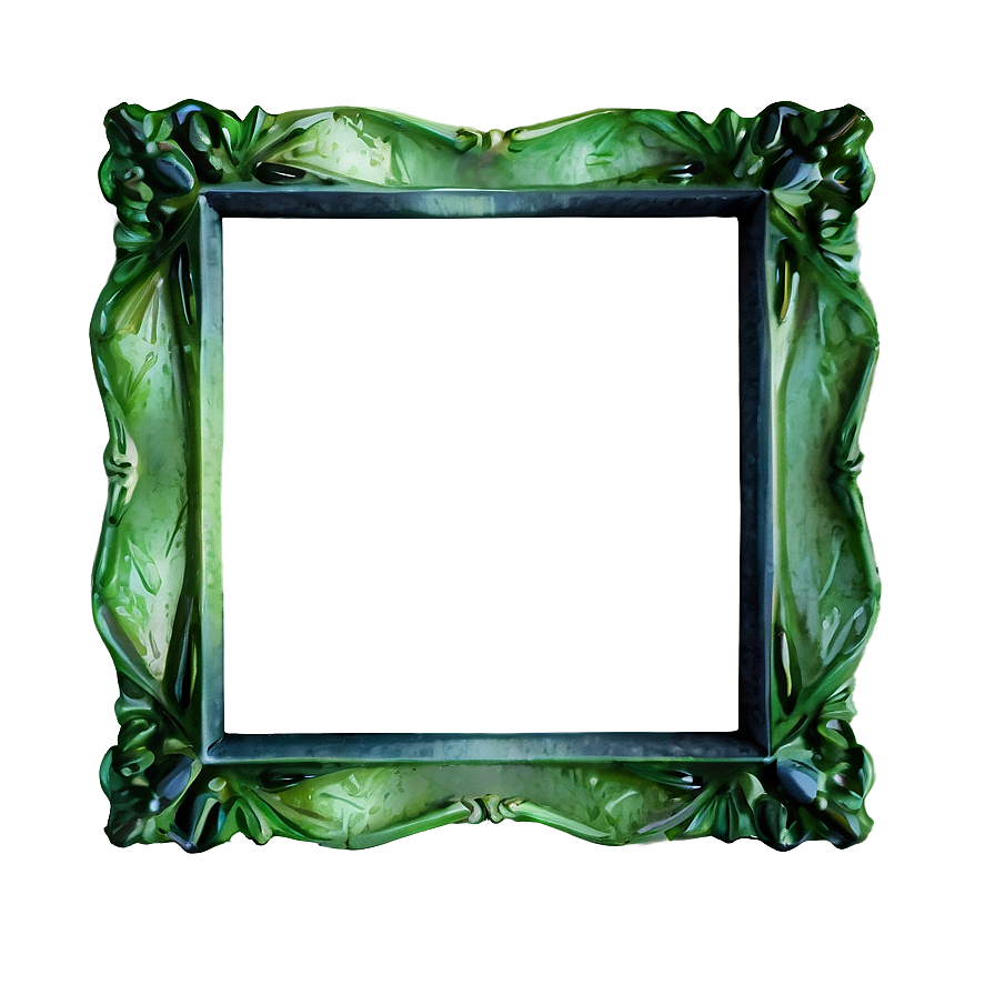 Watercolor Green Frame Png Cqw PNG Image